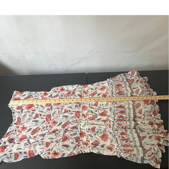 MISA Los Angeles Womens Floral Dress Medium Tiered Low Waist Cottagecore Party - Picture 8 of 9